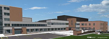 Artist Rendering of St. Joseph's Hospital East Wing - FORM Architecture Engineering and Montgomery Sisam Architects