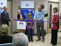 <strong>Diabetes Health Official Opening</strong> (from left to right):<br /> Gary Johnson, Penny Anguish, Bryn Morgan, Dr. Trevor Bon and Tracy Buckler