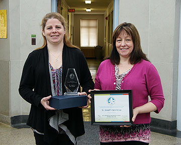 Courtney Martin and Anna Grenier of Volunteer Services