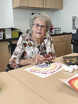 Hazel likes to keep busy and try new activities including crafts and painting