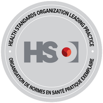 Health Standards Organization logo seal for Leading Practice awards.